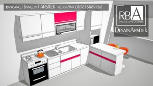 Rancang Bangun Arsitek 3d grafis kitchen set